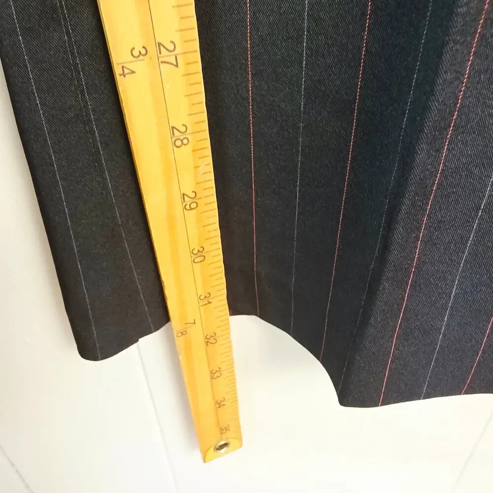 Vintage My Michelle Pant Suit Size 5/6 Black Red Pinstripe Y2K Office 2000s